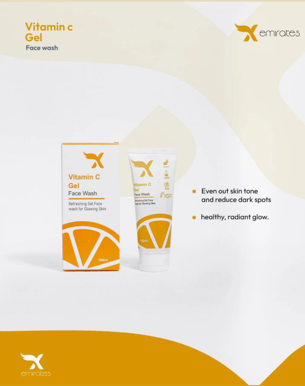 X-emirates vitamin c gel face wash